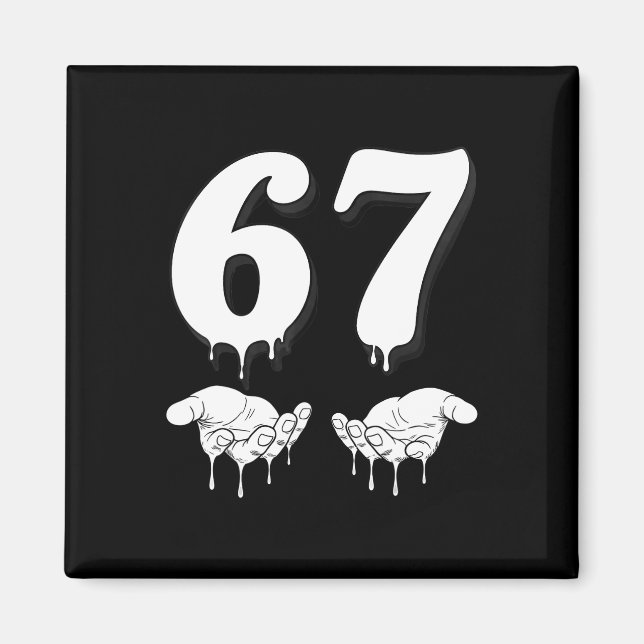 Cool Six Seven 6 7 Meme Gen Alpha Slang Kostüm Ma Magnet (Vorne)