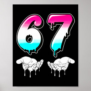 Cool Six Seven 6 7 Meme Gen Alpha Slang Kostüm Ma Poster