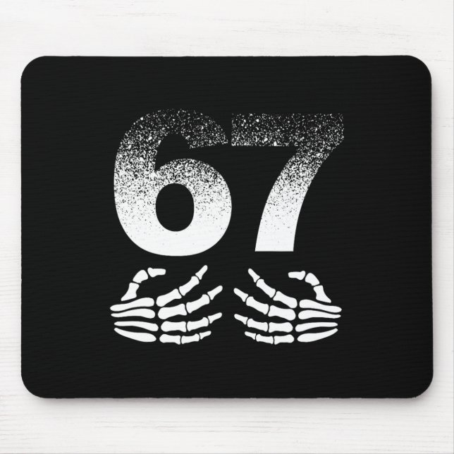 Cool Six Seven Gen Alpha Slang Beliebtes Meme Tren Mousepad (Vorne)
