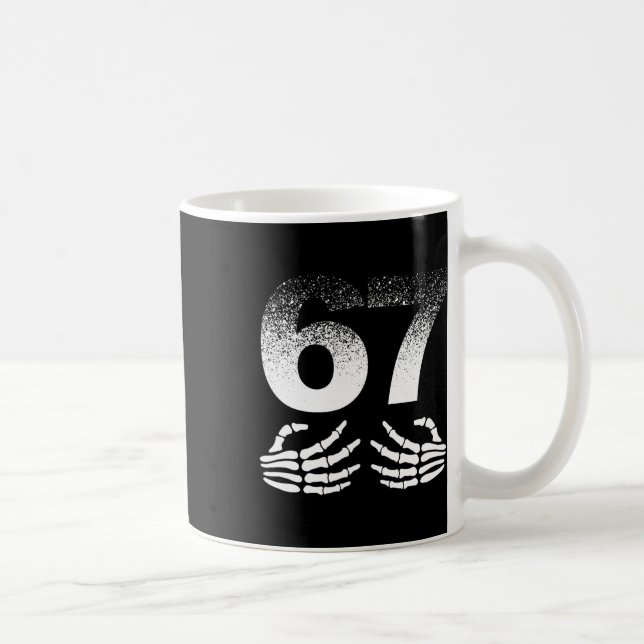 Cool Six Seven Gen Alpha Slang Popular Meme Trendi Kaffeetasse (Rechts)