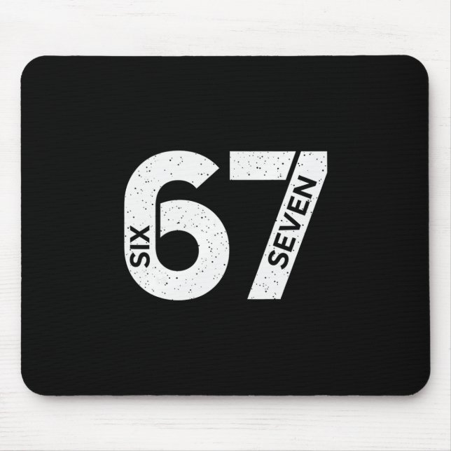 Cool Six Seven Zahl Gen Alpha Slang 6 7 Trend Mousepad (Vorne)