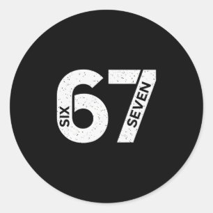 Cool Six Seven Zahl Gen Alpha Slang 6 7 Trend Runder Aufkleber