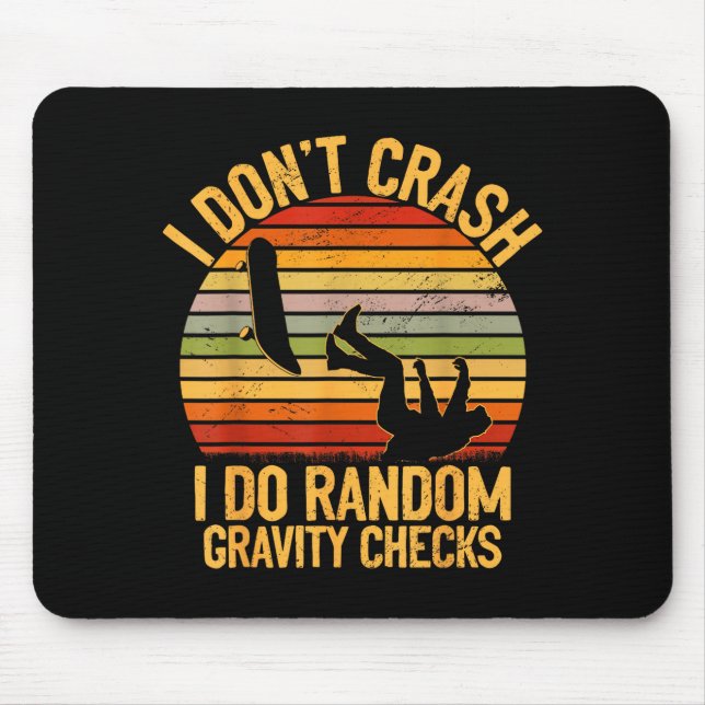 Cool Skateboarding Lover Men Women Kids Skater Ska Mousepad (Vorne)