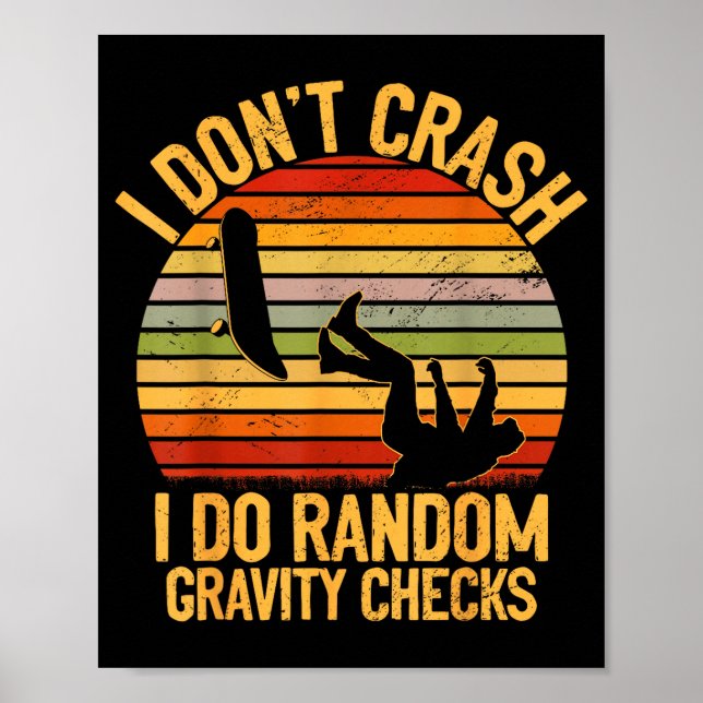 Cool Skateboarding Lover Men Women Kids Skater Ska Poster (Vorne)