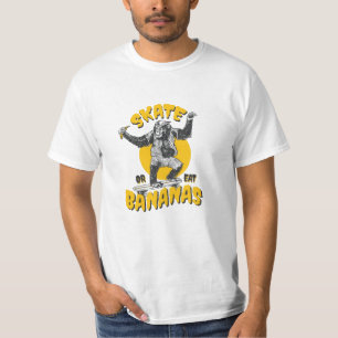 Cool Skateboarding monkey - Skate or eat bananas T-Shirt