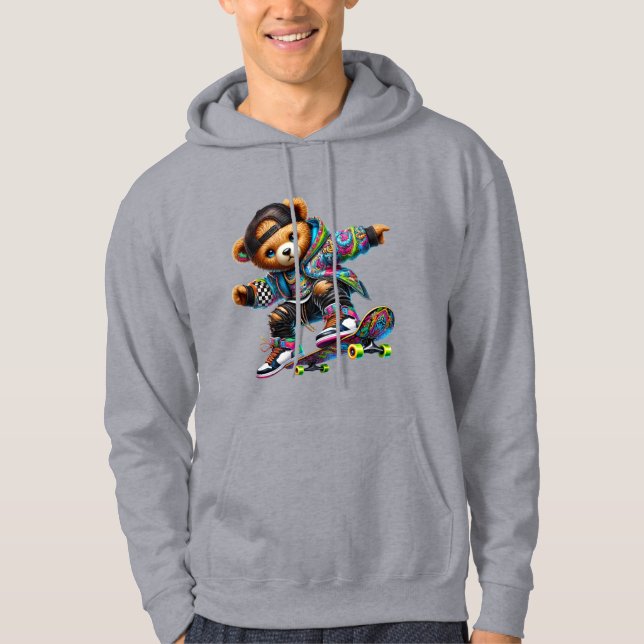 Cool Skateboarding Teddy Sweatshirt (Vorderseite)