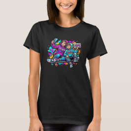 Cool Skater Mom & Son Graffiti Street Style T-Shir T-Shirt
