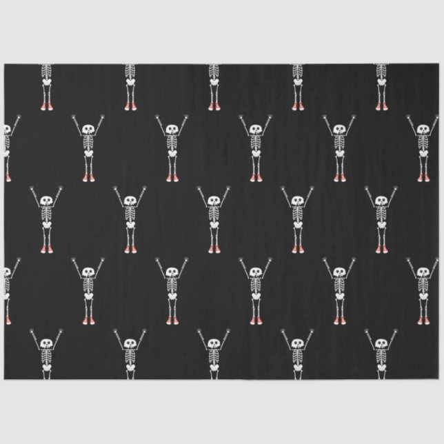 Cool Skeleton Halloween Pattern Seidenpapier (Vorderseite)