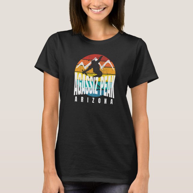 Cool Ski Agassiz Peak Rad Ski Jumper Retro Sunset  T-Shirt (Vorderseite)
