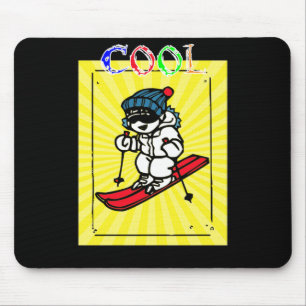 Cool Skier Skifans Skigeschenk Skifahren Mousepad