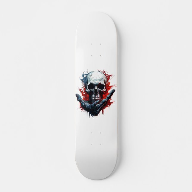 Cool Skull Gothic Skateboard (Vorne)