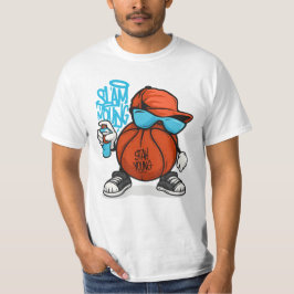 Cool Slam Dunk Basketball Graffiti Cartoon T - Shi T-Shirt