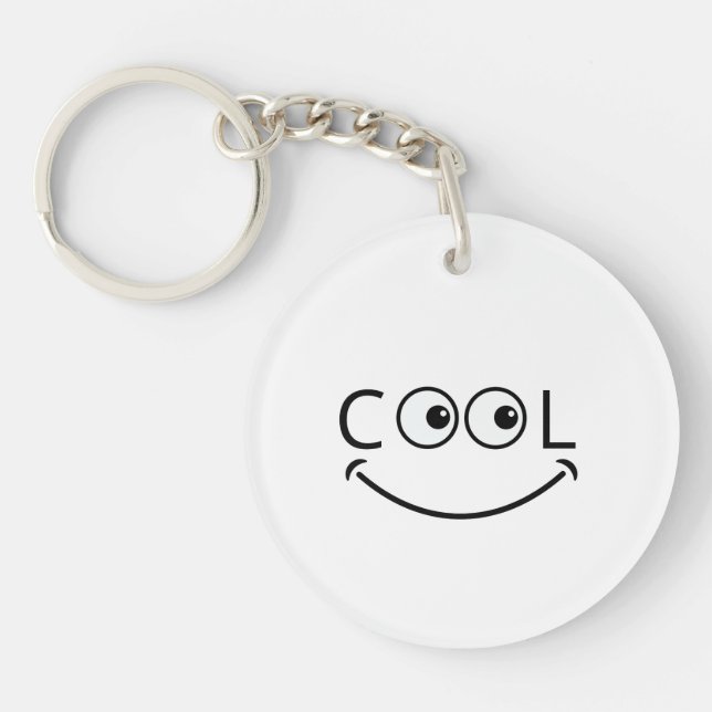 Cool Smiley Face Keychain Schlüsselanhänger (Vorderseite)