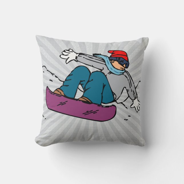 Cool Snowboarden | Snowboarder |Snowboard Kissen (Vorderseite)