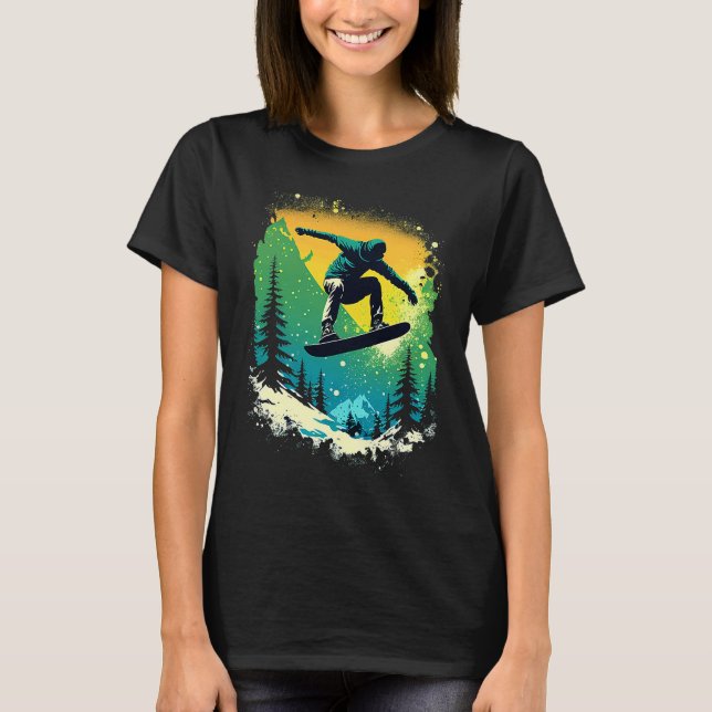 Cool Snowboarder Snowboarding Mountains Ski Men's  T-Shirt (Vorderseite)