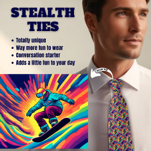 Cool Snowboarder Stealth Neck Tie Krawatte