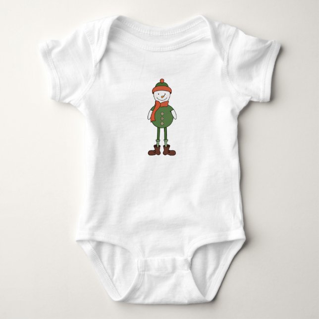 Cool Snowman Baby Strampler (Vorderseite)