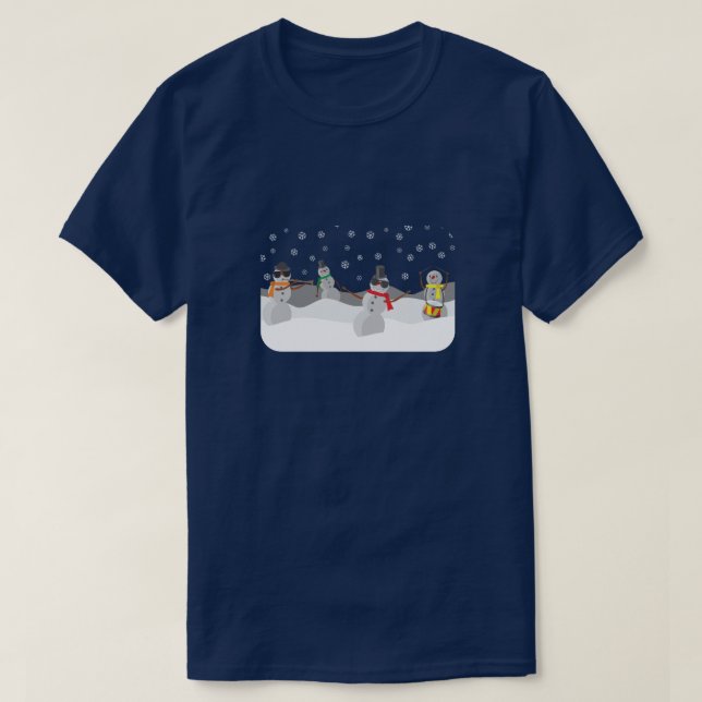 Cool Snowman Band T-Shirt (Design vorne)