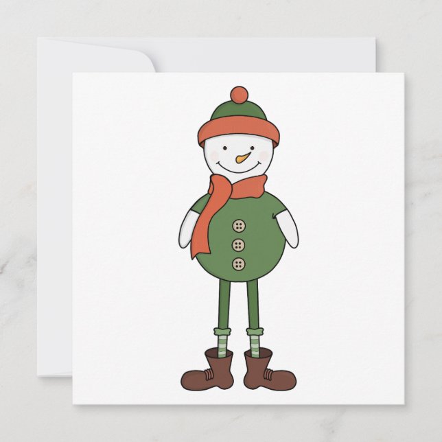 Cool Snowman Dankeskarte (Vorderseite)