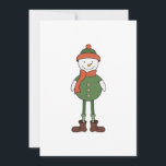 Cool Snowman Einladung<br><div class="desc">Ein bezaubernder Schneemann mit stilvollen Winterstiefeln,  Schal,  Hut und Socken.</div>