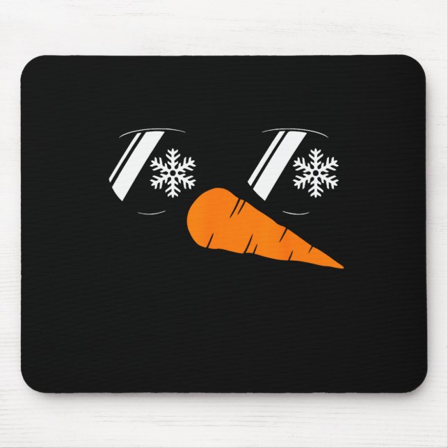 Cool Snowman Face Gles Christmas Xmas Costume Boy  Mousepad (Vorne)