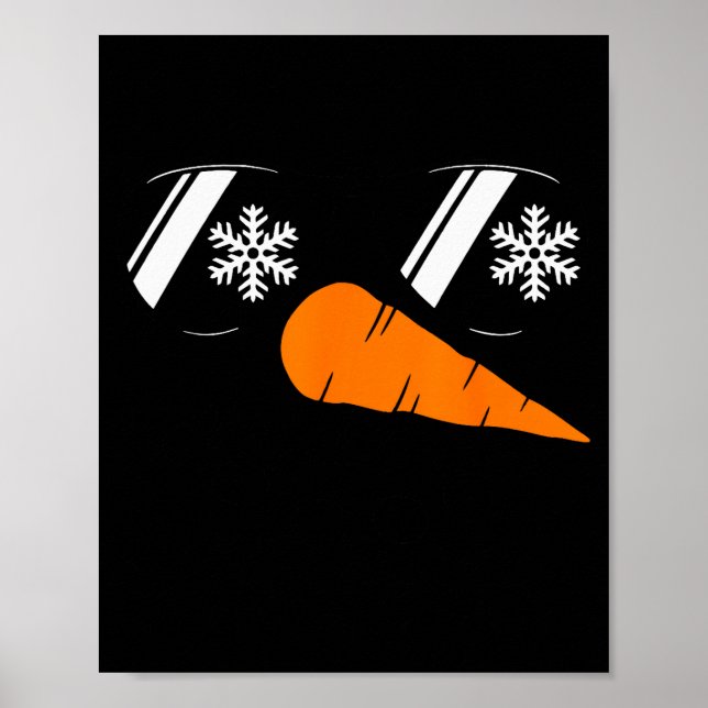 Cool Snowman Face Gles Christmas Xmas Costume Boy  Poster (Vorne)