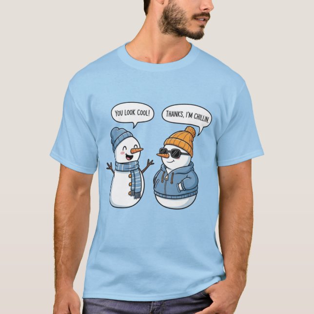 Cool Snowman Friends T-Shirt (Vorderseite)