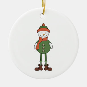 Cool Snowman Keramik Ornament