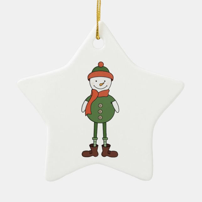 Cool Snowman Keramik Ornament (Vorne)