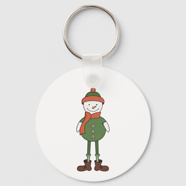 Cool Snowman Schlüsselanhänger (Vorderseite)