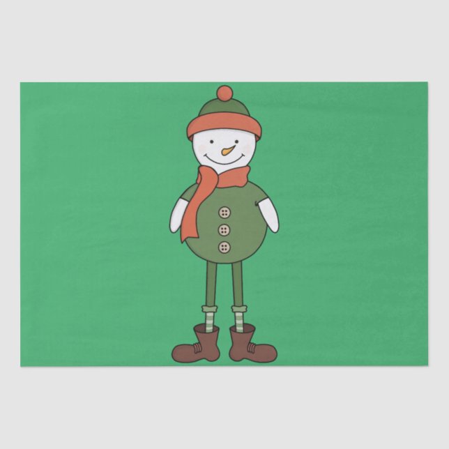 Cool Snowman Seidenpapier (Vorderseite)
