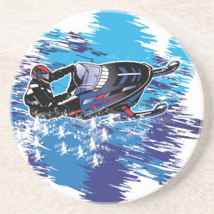 Cool Snowmobiler Getränkeuntersetzer