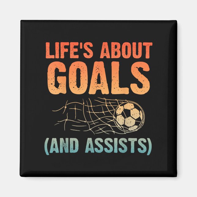 Cool Soccer Art For Men Women Soccer Lovers Soccer Magnet (Vorne)