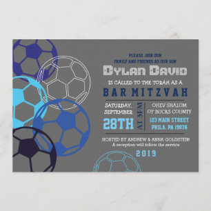 COOL SOCCER Bar Mitzvah Einladung