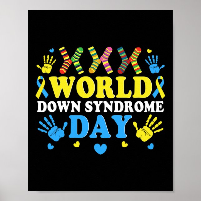 Cool Socks World Down Syndrome Awareness Supporter Poster (Vorne)