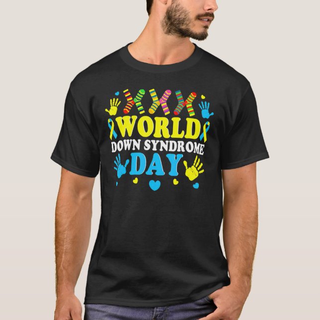 Cool Socks World Down Syndrome Awareness Supporter T-Shirt (Vorderseite)