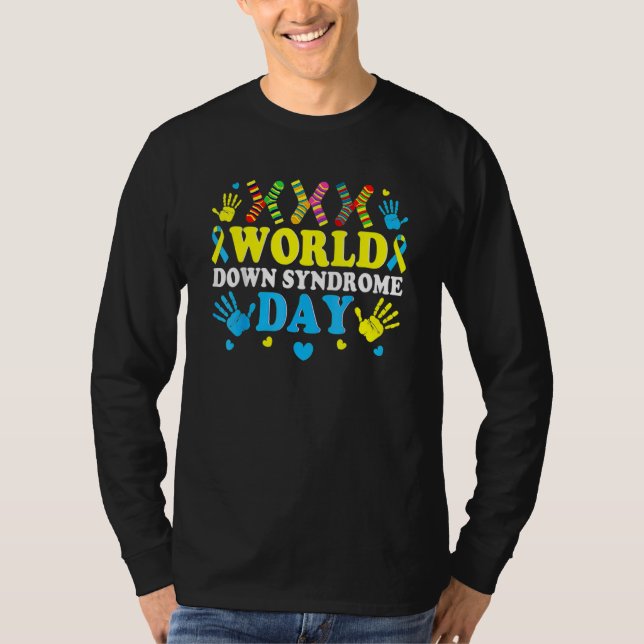 Cool Socks World Down Syndrome Awareness Supporter T-Shirt (Vorderseite)