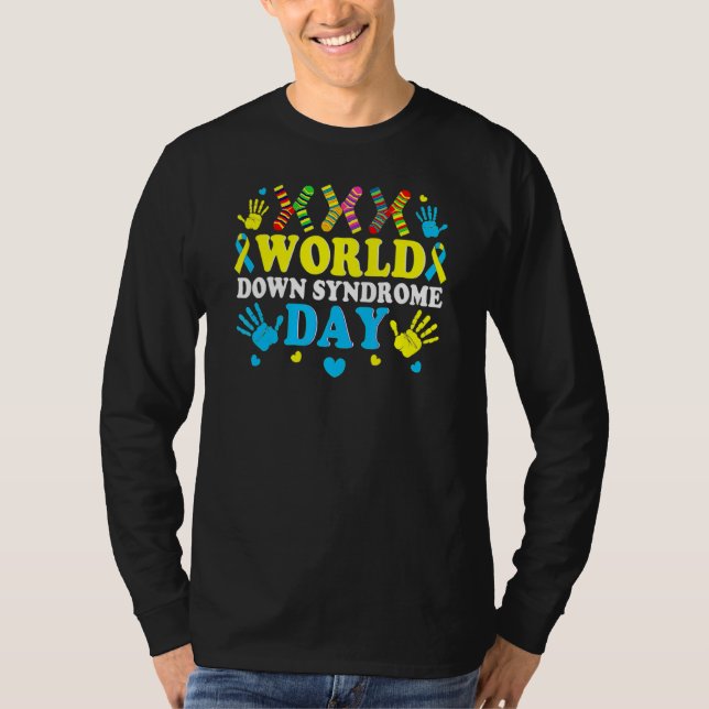 Cool Socks World Down Syndrome Awareness Supporter T-Shirt (Vorderseite)