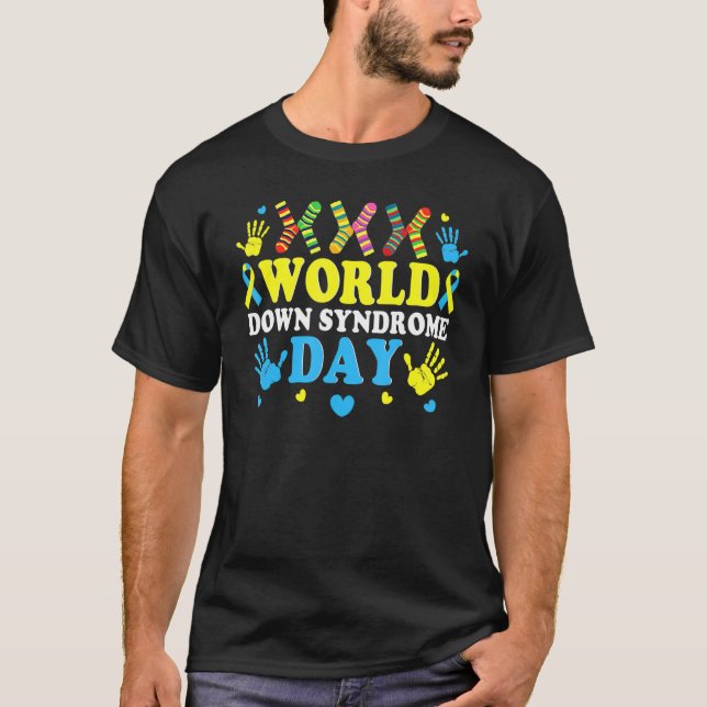 Cool Socks World Down Syndrome Awareness Supporter T-Shirt (Vorderseite)