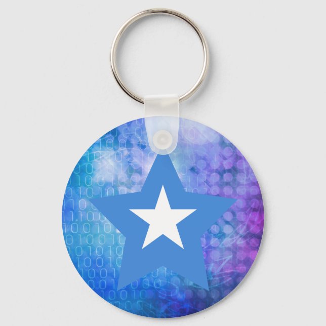 Cool Somalia Flag Star Schlüsselanhänger (Vorderseite)