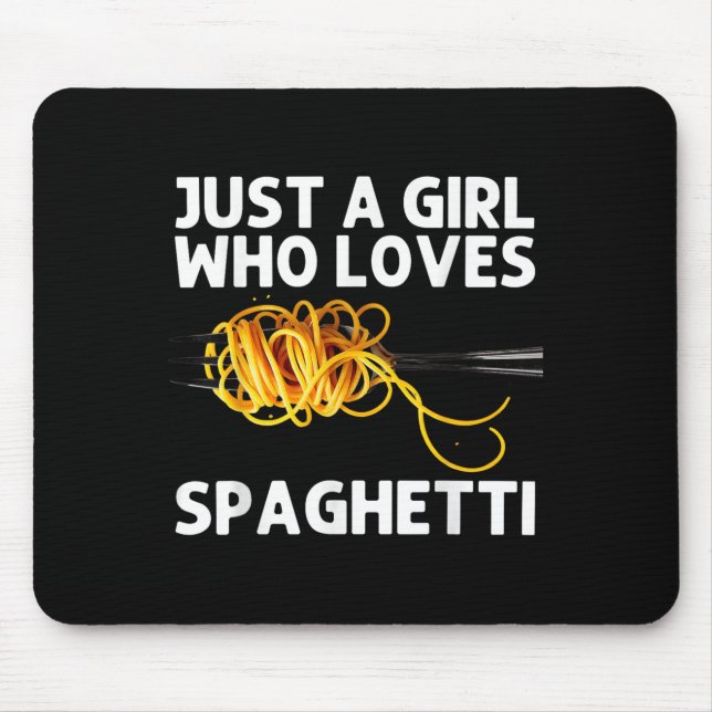 Cool Spaghetti Art For Girls Women Italian Food Pa Mousepad (Vorne)