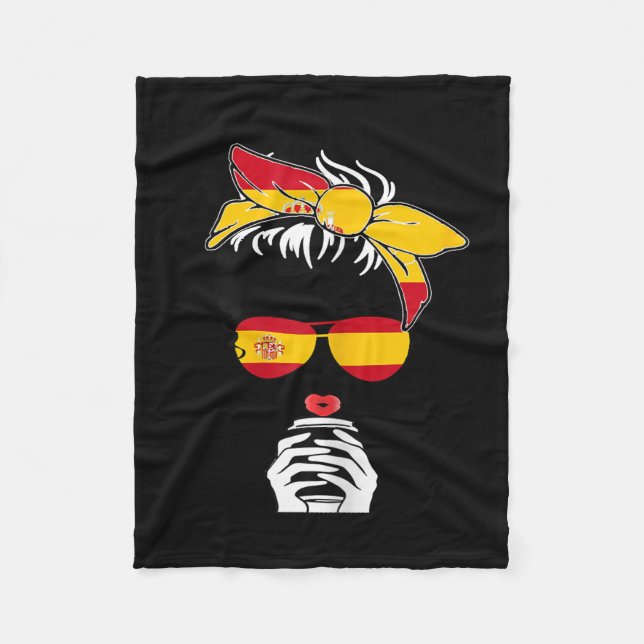 Cool Spanish Coffee Mama Mom Girl Sis Aunt Spain F Fleecedecke (Vorderseite)