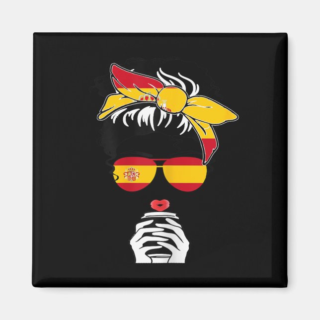 Cool Spanish Coffee Mama Mom Girl Sis Aunt Spain F Magnet (Vorne)