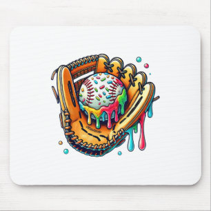 Cool Sport Baseball Handschuh Tropfen mit Sprinkle Mousepad