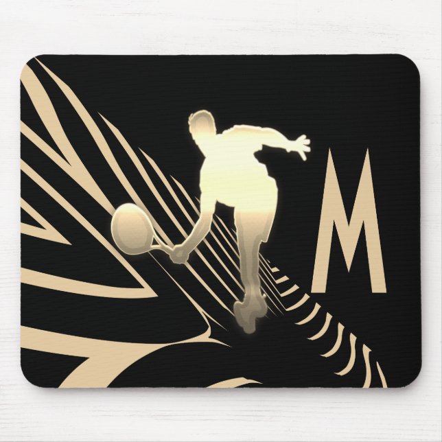 Cool-Sport-Tennis-Logo für Monogram-Mousepad Mousepad (Vorne)