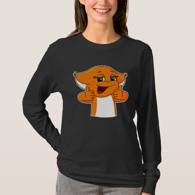Cool Squirrel Holding Thumbs Up T-Shirt (Vorderseite)