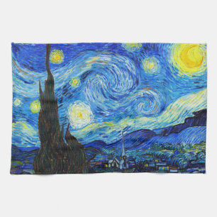 Cool Starry Night Vincent Van Gogh Gemälde Handtuch