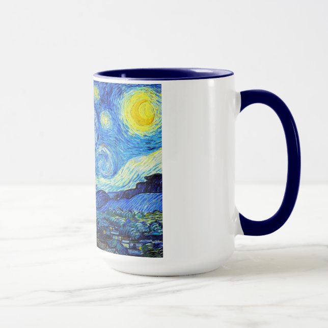 Cool Starry Night Vincent Van Gogh Gemälde Tasse (Rechts)