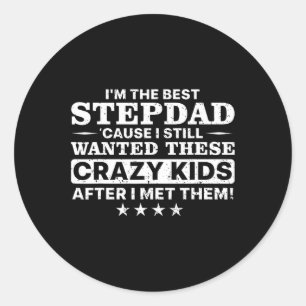 Cool Stepdad für Männer Vater Step Vater Parenthot Runder Aufkleber