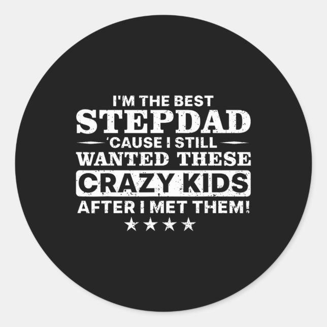 Cool Stepdad für Männer Vater Step Vater Parenthot Runder Aufkleber (Vorderseite)